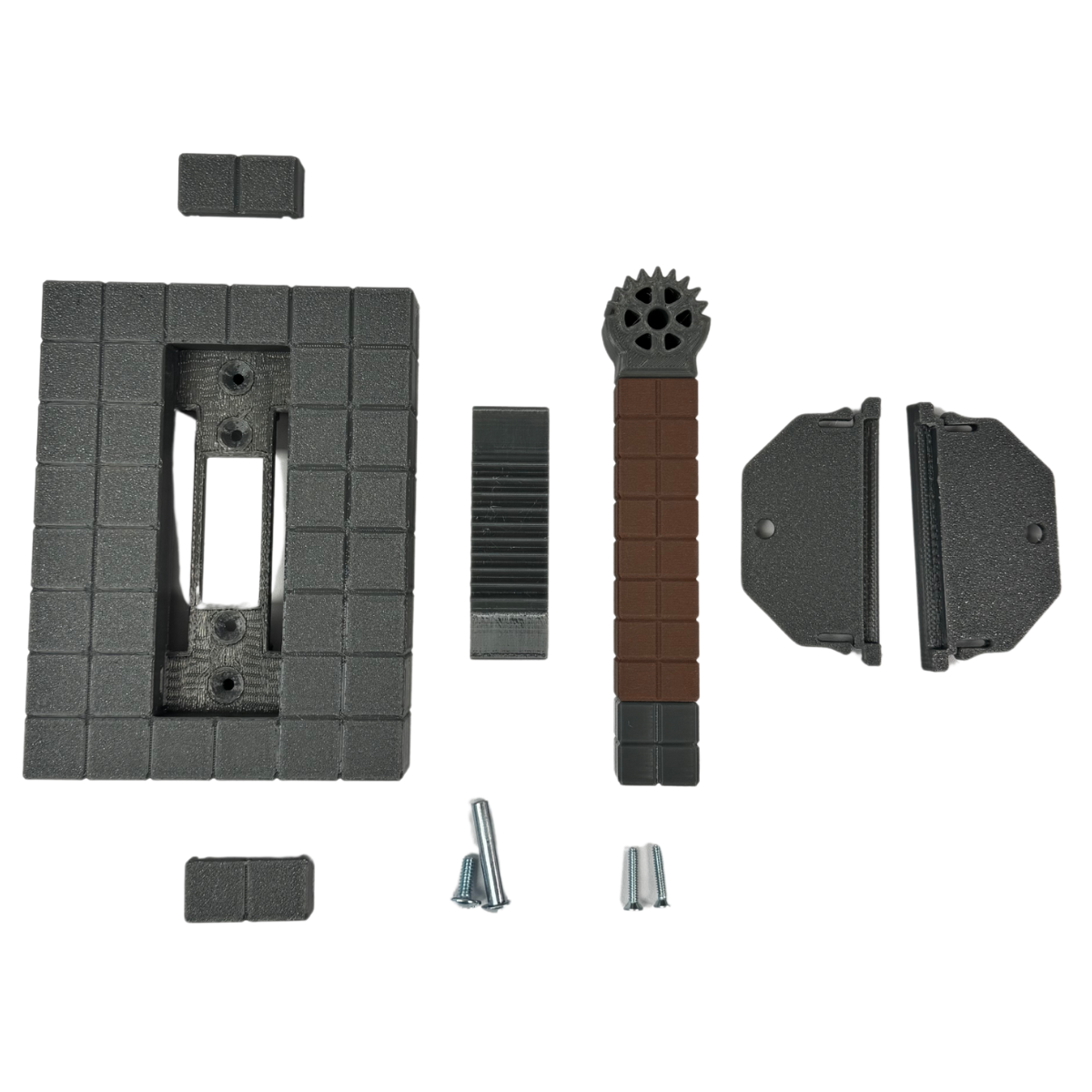 Minecraft Inspired Universal Light Switch Kit with Brick Design and Handle